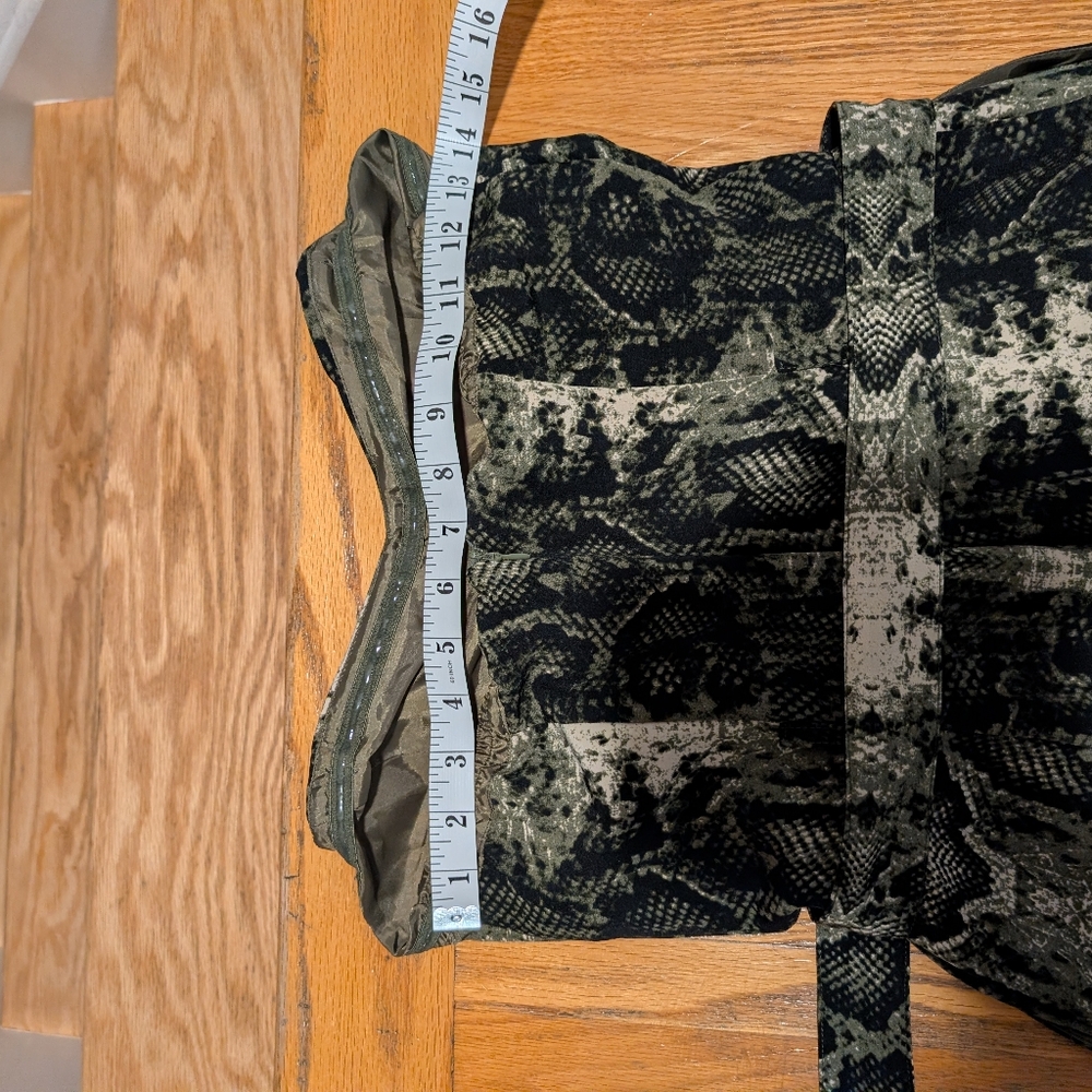Strapless Snakeskin Print Jumpsuit XS - Picture 6 of 7